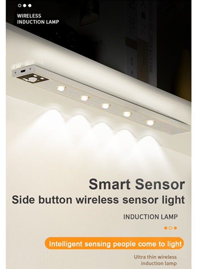 Fullight LED Cabinet Light with Motion Sensor USB Rechargeable Ultra-Thin Under Cabinet Kitchen Light 3 Color Modes for Home Use Indoor Lighting - Image 2