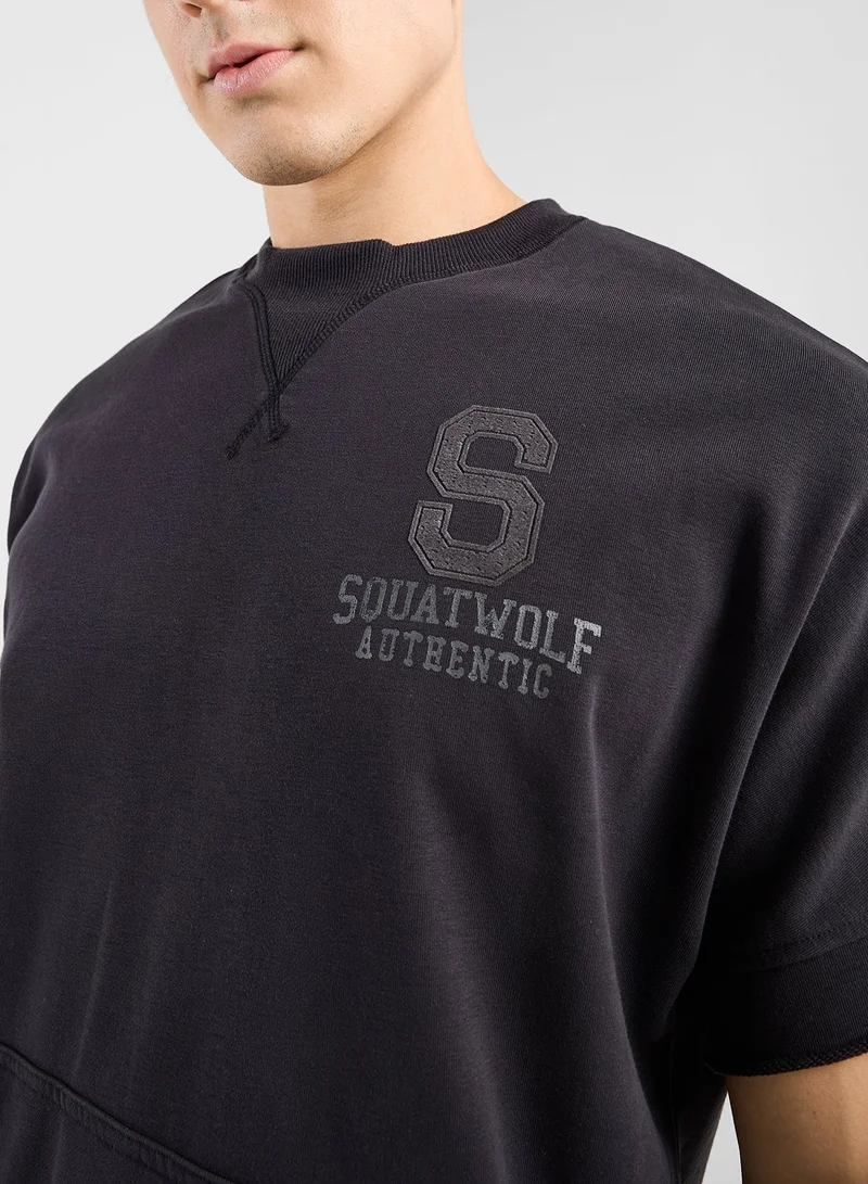 SQUATWOLF  Oversized Sweat T-Shirt for Men | Best Price UAE