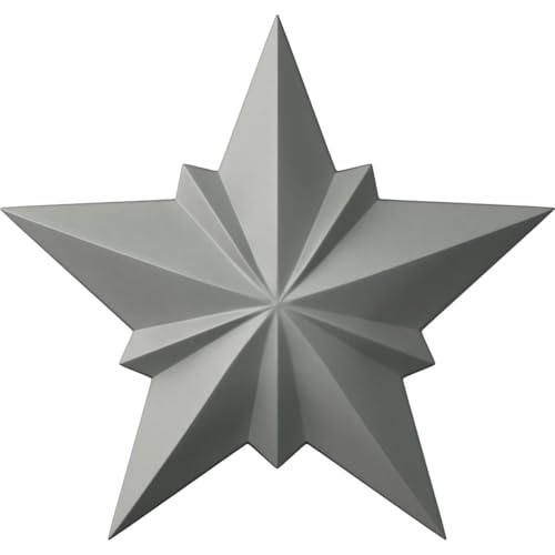 Ekena Millwork ONL08X08X01ST 8 1/4-Inch W X 8 1/4-Inch H X 1-Inch P Star Onlay - Image 1