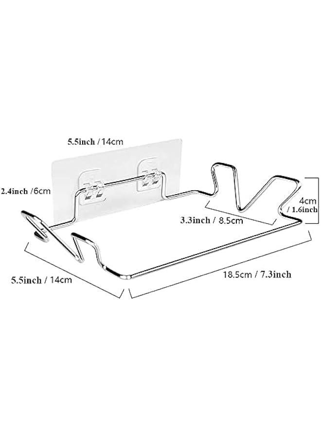 Stainless Steel Cupboard Trash Bag Holder, Portable Garbage Bin for Kitchen Cabinet Door, Wall Sticker Base Included. Easy Storage, Essential Kitchen Waste Bin.  - Image 2
