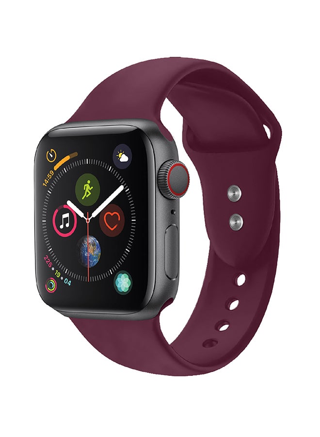 PROMATE Replacement Silicone Strap for Apple Watch 38mm/40mm/41mm Maroon - Image 1