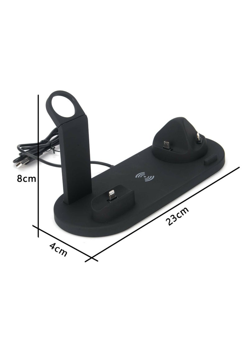 CATANES Wireless Charger for OnePlus 10 Pro Multiport Charging Station for Android iPhone Apple Watch with Type-C Micro USB Lightning Dock  - Image 4