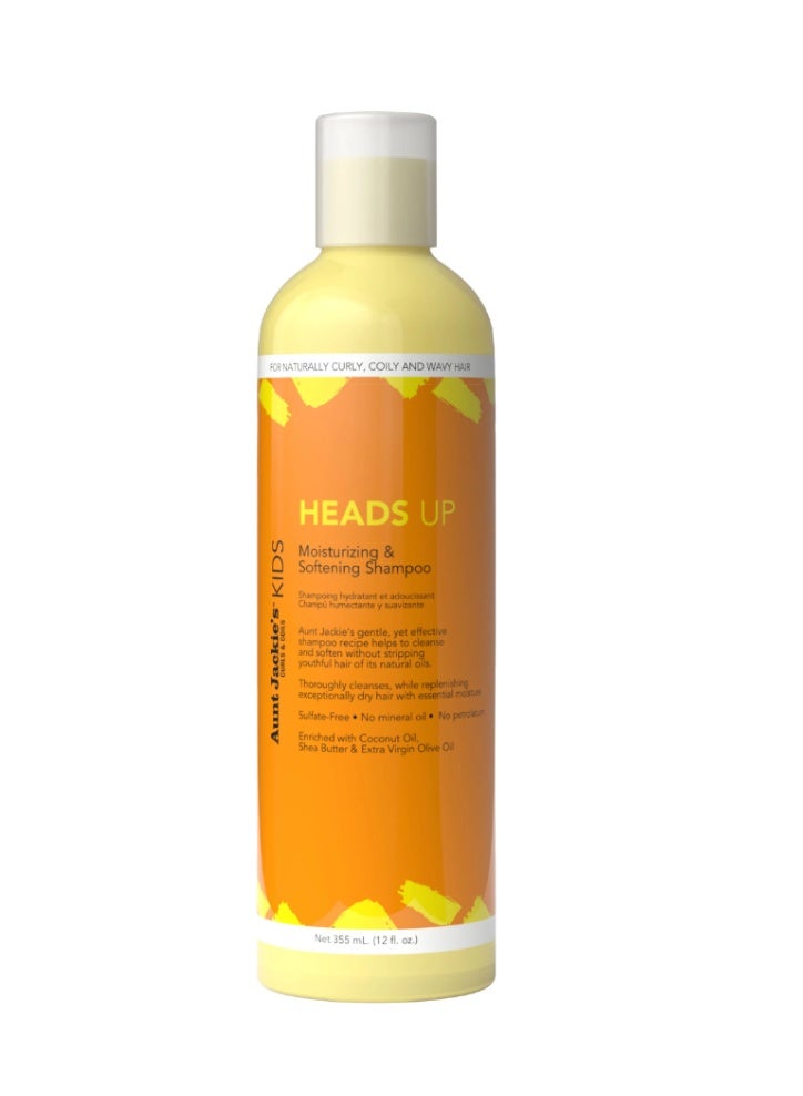 Aunt Jackie's Kids Heads Up Moisturizing and Hair Softening Shampoo for Naturally Curly, Coily and Wavy Hair, 12 oz (355 G) - Image 1