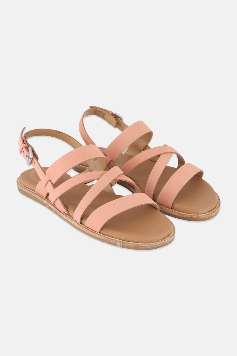 clarks Women Standard Karsea Sun Adjustable Sandals, Peach - Image 1