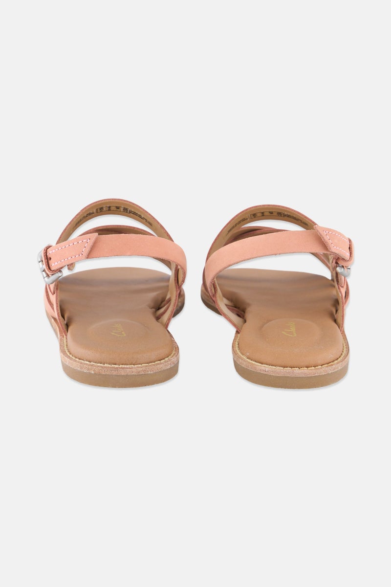 clarks Women Standard Karsea Sun Adjustable Sandals, Peach - Image 2