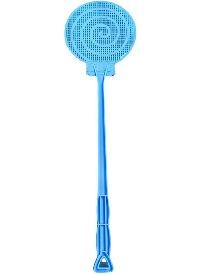 Set of 3 Plastic Fly Swatter Manual Indoor Mosquito Killer Heavy Duty Long Handle Circular Shape Strong Design For Flies Insects Home Kitchen Random Colors - Image 3