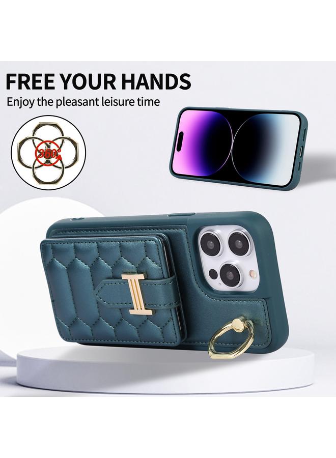 Zaboon Case For iPhone 12 Pro Vertical Card Bag Ring Holder Phone Case with Dual Lanyard - Image 3