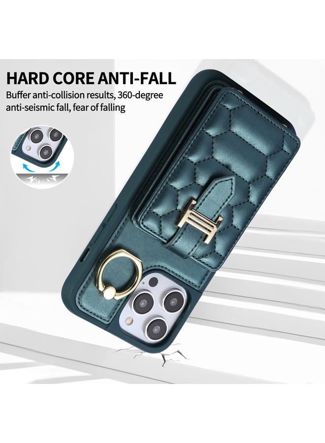 Zaboon Case For iPhone 12 Pro Vertical Card Bag Ring Holder Phone Case with Dual Lanyard - Image 4