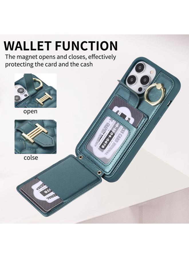 Zaboon Case For iPhone 12 Pro Vertical Card Bag Ring Holder Phone Case with Dual Lanyard - Image 5