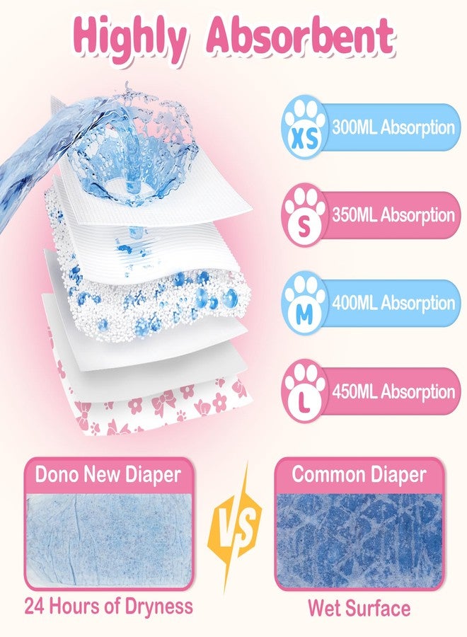 Dono Disposable Pull It Up Female Dog Diapers, 360° Stretchy Waist Puppy Diapers, Super-Absorbent Doggie Diapers with Rapid-Dry Technology Leak-Proof Design for Doggy in Heat Period, L 10 Pcs - Image 5