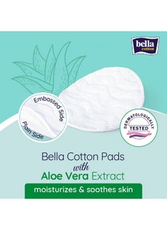 Bella Bella Cotton Pads | 100% Cotton | Double Sided | With Aloe Vera Extracts | For Skin Cleaning, Makeup Remover | Pack of 1 | 100 Pcs  - Image 2