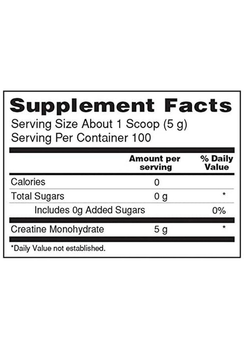 Natures Best Unflavored Creatine Monohydrate Powder 500g - Image 3