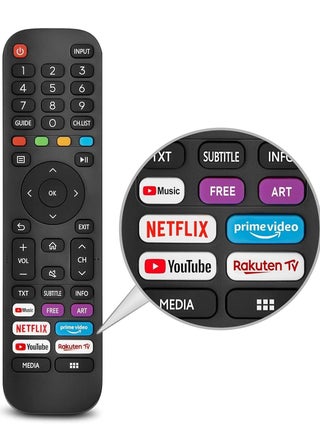 New Replacement Remote Control,Universal Remote Control Compatible with Hisense-VIDAA-TV-Remote,Upgraded Infrared Remote Control EN2G30H,with Netflix, Prime Video, Heavy Duty - pzsku/Z3016122FE4E20DD87E02Z/45/_/1707910359/6ac66454-496f-4555-a18d-d212b1ce8781