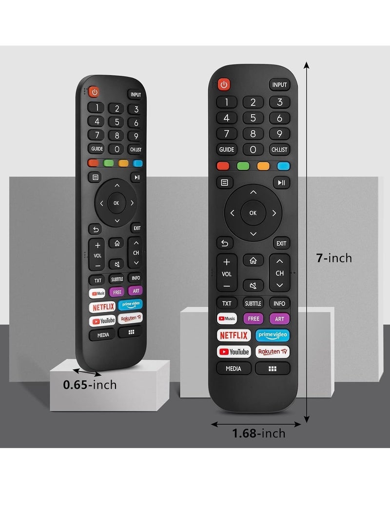 New Replacement Remote Control,Universal Remote Control Compatible with Hisense-VIDAA-TV-Remote,Upgraded Infrared Remote Control EN2G30H,with Netflix, Prime Video, Heavy Duty