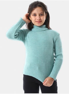 Andora Turtle Neck Ribbed Girls Pullover  - Image 4