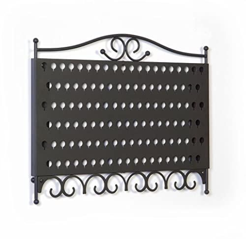 Mango Steam Wall Mounted Closet/Wardrobe Display Hanger Organizer for Jewelry & Earrings With Hooks for Necklaces, Bracelets, Accessories - Black - Image 1