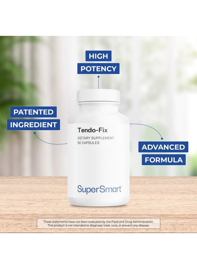 SuperSmart Tendo-Fix 750 mg Per Day - Increases Joint Mobility with Collagen | Non-GMO & Gluten Free - 90 Vegetarian Capsules - Image 2
