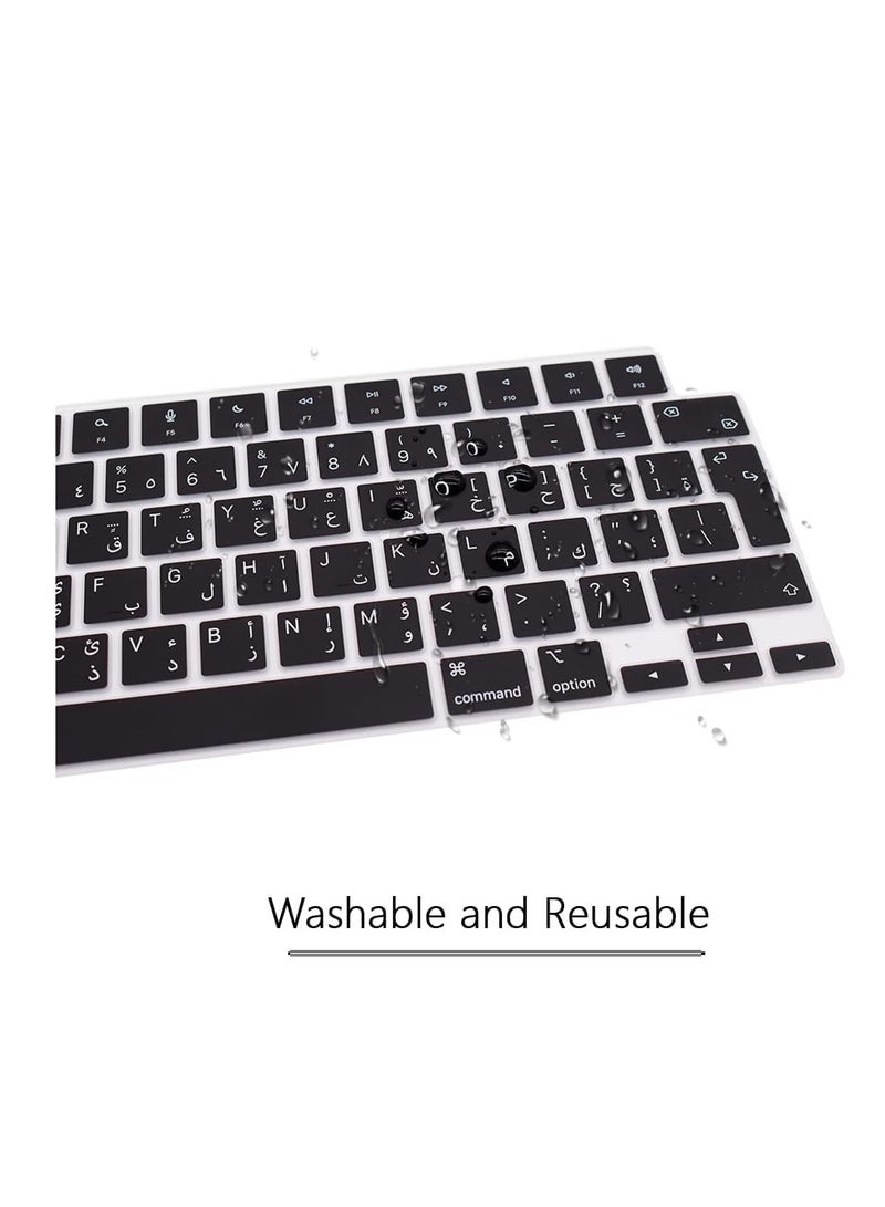 NTECH Arabic UK Keyboard Cover for MacBook Air M2 Chip 13.6" A2681 MacBook Pro 16-inch & 14" models 2021 & 2022, MacBook Pro 16 A2485, MacBook Pro 14 M1 Pro & M1 Max Chip A2442 (Eng/Arabic Uk) - Image 4