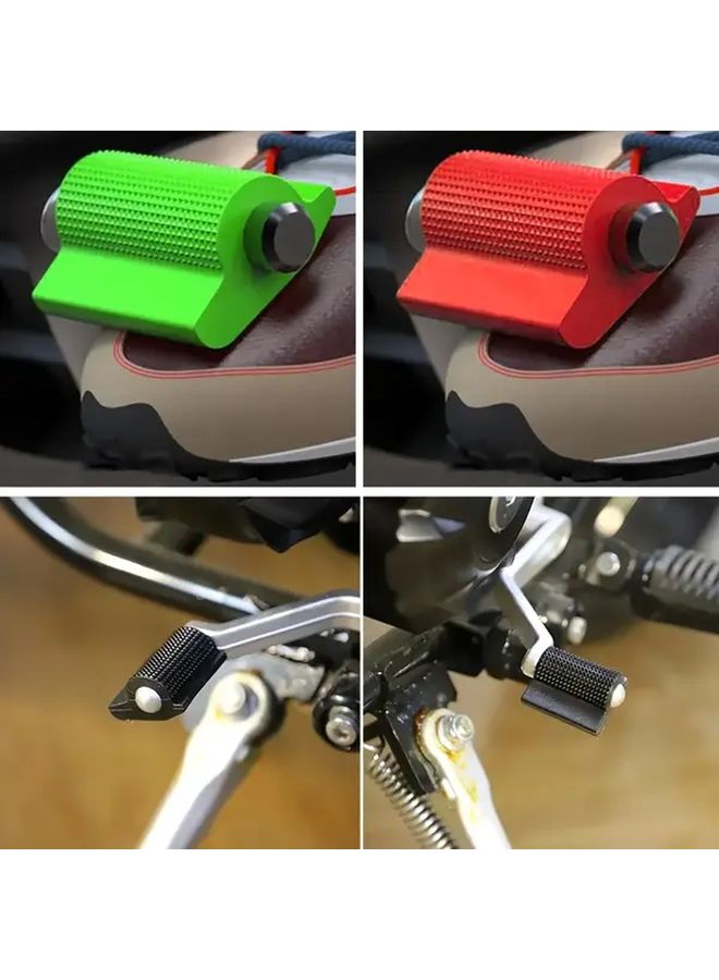 Black Motorcycle Gear Shift Rubber Sleeve Cover Universal Replacement Footrest - Image 4