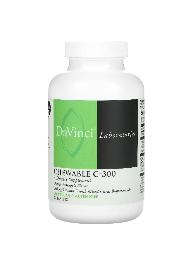 DaVinci Laboratories DaVinci Laboratories, Chewable C-300, Orange-Pineapple, 300 mg, 90 Tablets  - Image 1