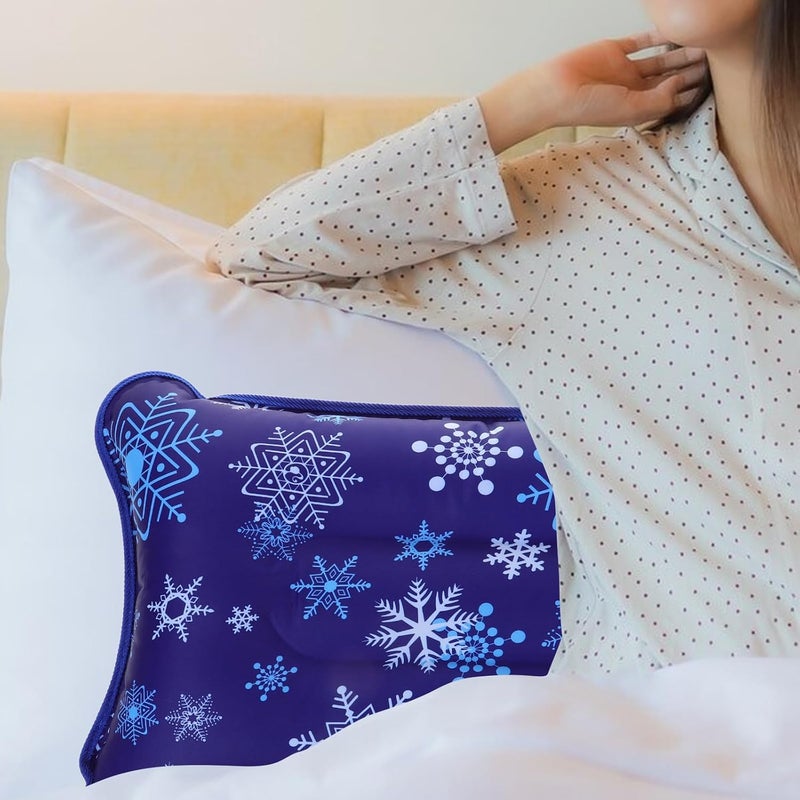 Cooling Summer Pillow 55x35cm Navy, Inflatable Water Fillable Outdoor Camping Pillow for Adults, Waterproof Breathable Sleep Cushion for Travel and Nap - Image 4