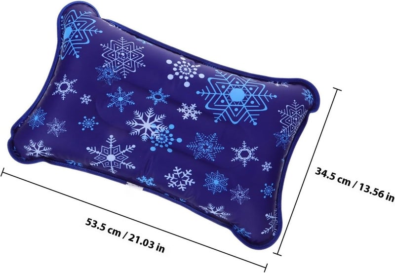 Cooling Summer Pillow 55x35cm Navy, Inflatable Water Fillable Outdoor Camping Pillow for Adults, Waterproof Breathable Sleep Cushion for Travel and Nap - Image 2