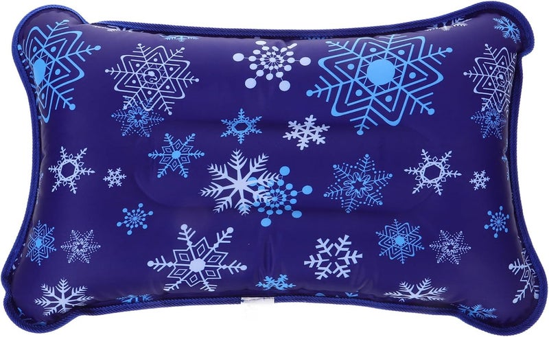 Cooling Summer Pillow 55x35cm Navy, Inflatable Water Fillable Outdoor Camping Pillow for Adults, Waterproof Breathable Sleep Cushion for Travel and Nap - Image 1
