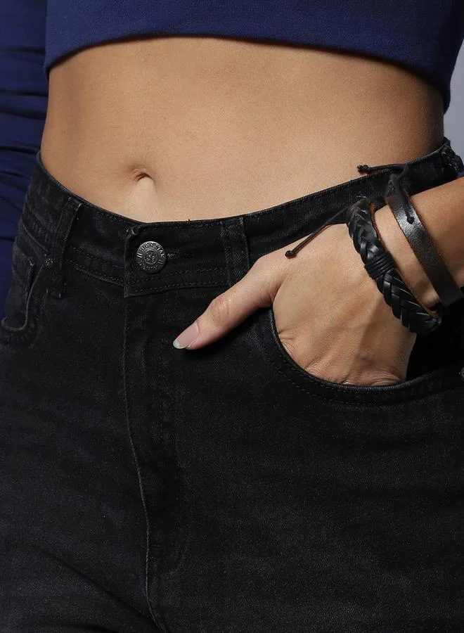 HIGH STAR Stretchable Bootcut Jeans with Pockets by Styli