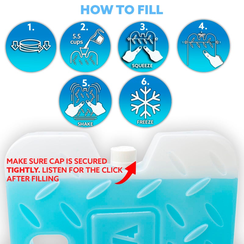Kona Blue Ice Large Ice Packs for Coolers - Long Lasting Design - Refreezable Reusable Cooler Ice Pack (2) - Image 4