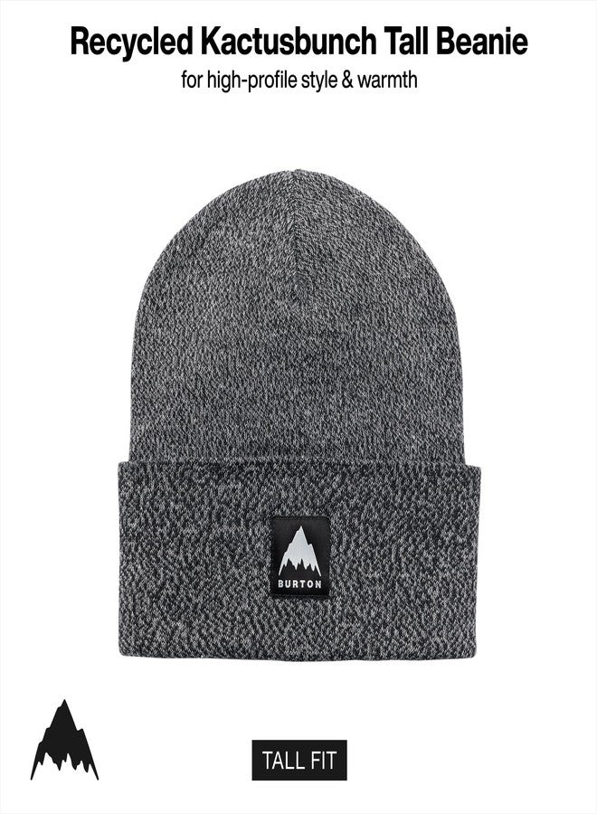 BURTON Recycled Kactusbunch Tall Beanie, True Black / Stout White Marl, One Size - Image 2