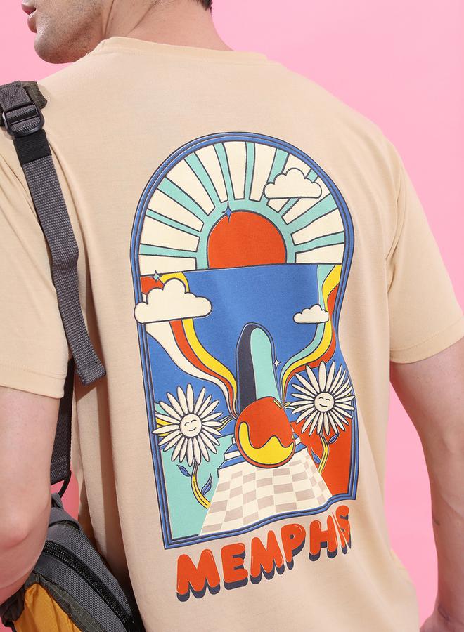 كيتش تيشيرت بياقة دائرية وطبعة جرافيك بقصة مريحة من ستايلي - Image 5