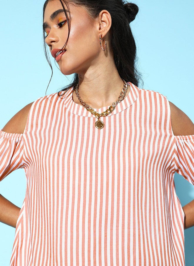 beebelle ETC X beebelle Striped Round Neck Night Suit - Image 2