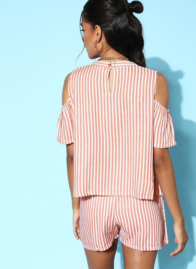 beebelle ETC X beebelle Striped Round Neck Night Suit - Image 5