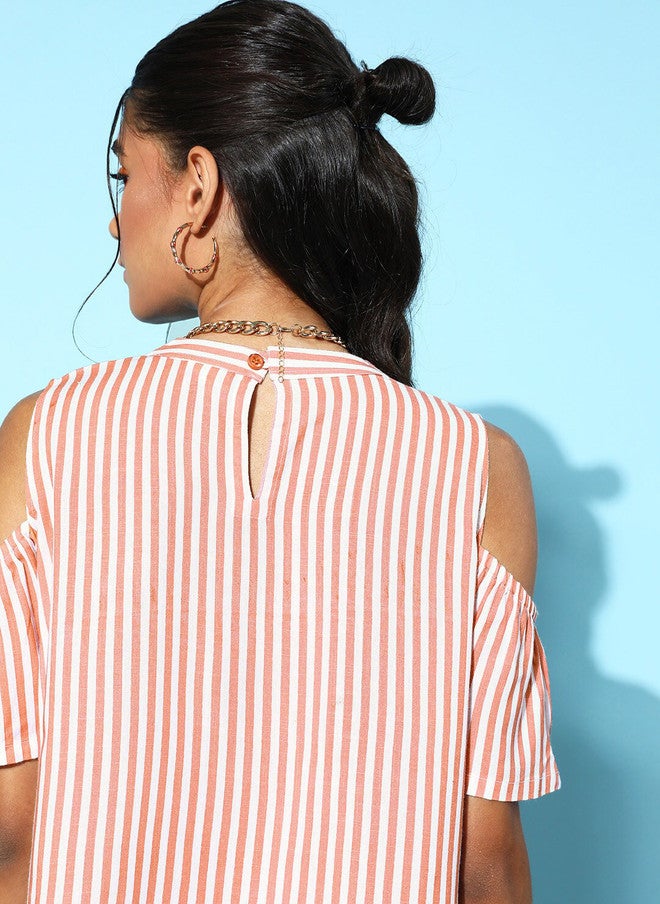 beebelle ETC X beebelle Striped Round Neck Night Suit - Image 3