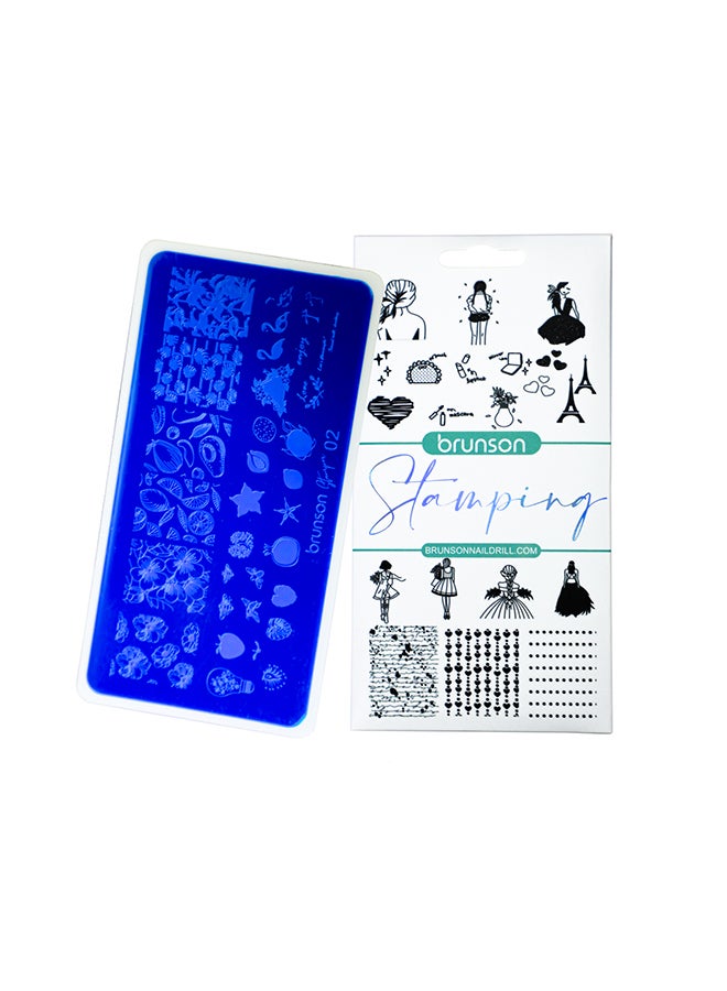 brunson Nail Art Stamping Plate Tools Set Stamping Plates Stamper Scraper Professional Plates for Salon and Home Multi Template Nail Stamp Kit Stencil Plates DIY Decorating Manicure Tools