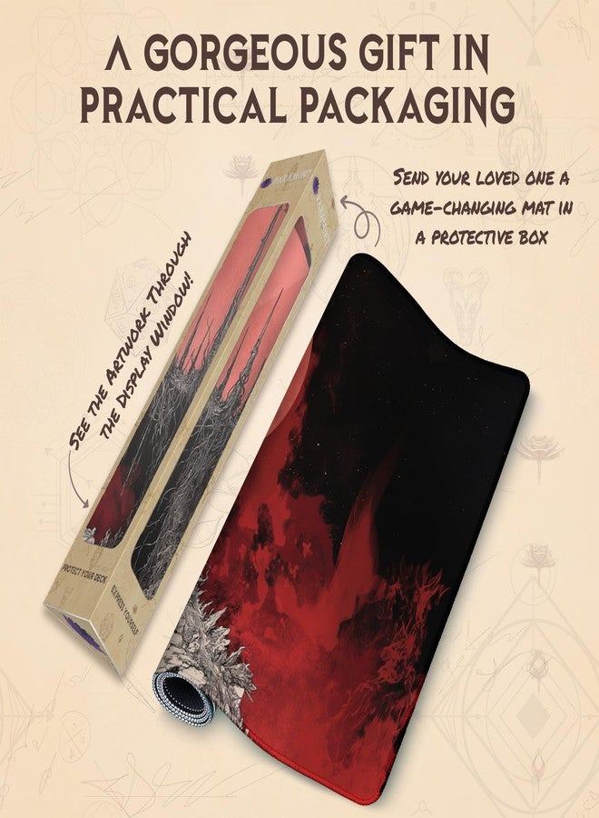 Paramint Black-Red Guild (Stitched) - MTG Playmat - Compatible with Magic the Gathering Playmat - Play MTG, YuGiOh, TCG - Original Play Mat Art Designs & Accessories - Image 4
