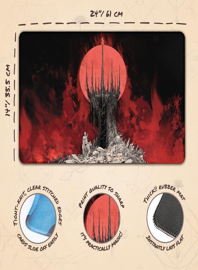 Paramint Black-Red Guild (Stitched) - MTG Playmat - Compatible with Magic the Gathering Playmat - Play MTG, YuGiOh, TCG - Original Play Mat Art Designs & Accessories - Image 3