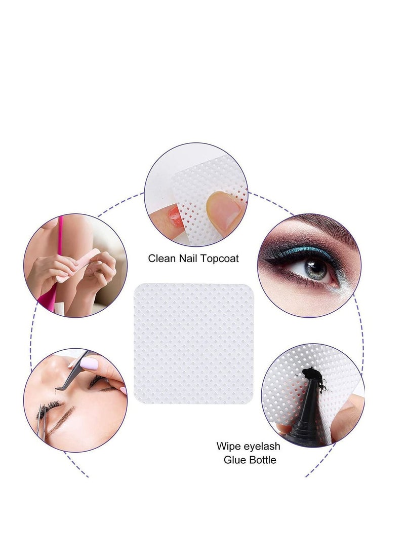 Y&D 400 Pieces Eyelash Glue Extension Wipes Cleaner Wiping Cloth Non-woven Fabric Removal Tool for and Nail Polish Bottle  - Image 3