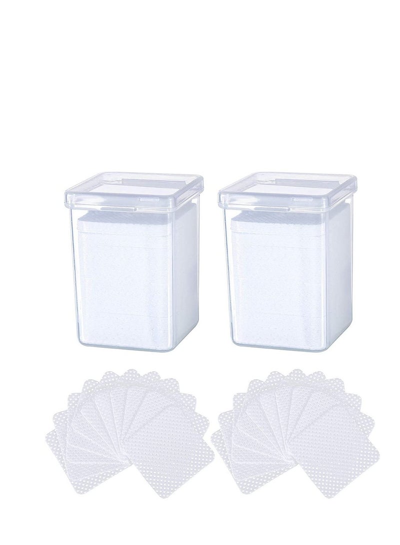 Y&D 400 Pieces Eyelash Glue Extension Wipes Cleaner Wiping Cloth Non-woven Fabric Removal Tool for and Nail Polish Bottle  - Image 1