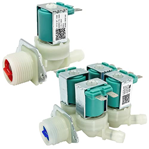 inruwo DC62-00214M DC62-30314K Washer Cold&Hot Water Inlet Solenoid Valve Set Package for Samsung, Maytag, Replace AP5623062, 2979589, PS4208704, DC62-30314H, 1810145, AP4204535 - Image 1
