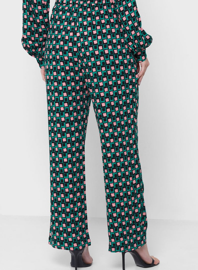Louche Drawstring Detail Printed Pants - Image 2
