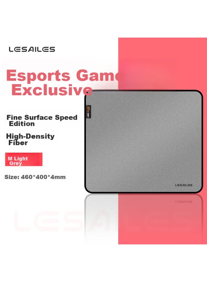 Lesailes Feidun Lesailes Mouse Pad, E-sports Fps Smooth, Random Texture Fine Surface Jacquard Mouse Pad, Large Size With Locked Edges, Computer Desk Pad, Light Gray, 460*400*4mm - Image 1