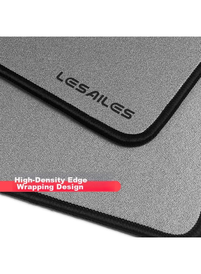 Lesailes Feidun Lesailes Mouse Pad, E-sports Fps Smooth, Random Texture Fine Surface Jacquard Mouse Pad, Large Size With Locked Edges, Computer Desk Pad, Light Gray, 460*400*4mm - Image 4