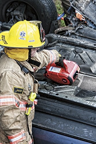 WARN ون 885030 بولزأول رافعة كهربائية محمولة بدون سلك 24 فولت DC مع كابل فولاذي و 1 حزمة بطارية قابلة للشحن: سعة رفع/سحب 1/2 طن (1,000 رطل)، أحمر - Image 4