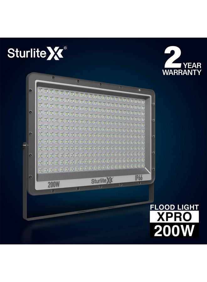 Sturlite Xpro 200 W LED Flood Light| Cool White 6500K Color Temperature LED Lamp| IP66 Waterproof Surge Protection Focus Light for Factory, Garage, Parking, Garden, Playground & Shop - Pack of 1 - Image 2