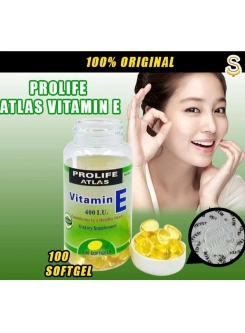 ATLAS [2 pieces] Proliv Atlas Vitamin E 400 IU × 100 soft capsules per piece. - Image 4