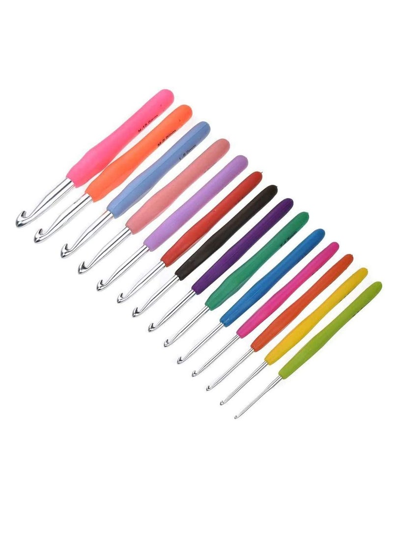 Y&D Crochet Hook Set Ergonomic Soft Grip Handles Knitting Needles Kit with Case Locks Big Eye Blunt Needle for Adults Beginners  - Image 3