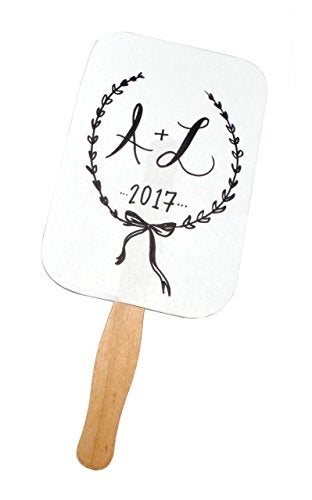 Mandala Crafts Natural Wooden Fan Handles Sticks for Fan Wedding Programs - Jumbo Bulk Pack of 100 Bidding Auction Paddles, Wavy 8 Inch Popsicle Craft Sticks for DIY Arts and Crafts - Image 3