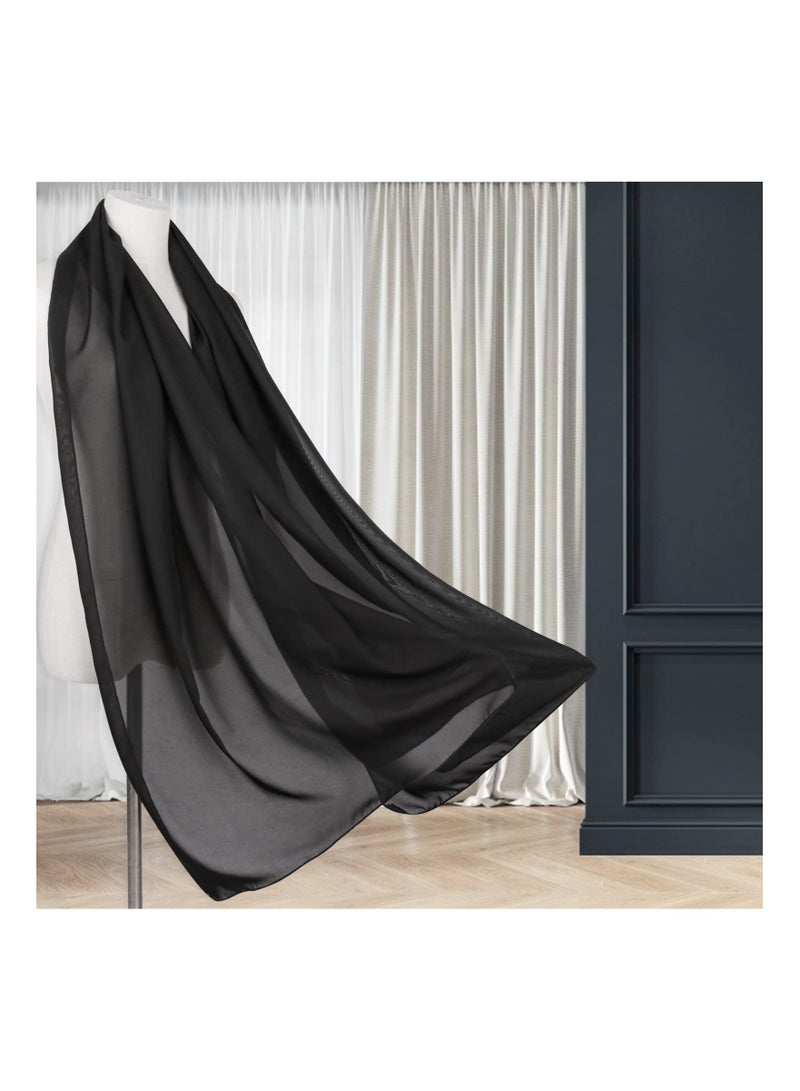 SOLARAE Ladiery Women Chiffon Shawls and Wraps for Evening Dresses, Elegant Soft Sheer Chiffon Stole Bride Wedding Scarf, Lightweight for Women Evening Dresses Wedding Bridesmaid or Formal Occasions - Image 4