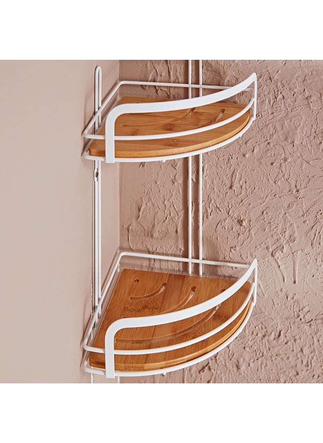 Home Box Eco 2-Tier Bamboo Corner Rack 21 x 34 x 21 cm  - Image 4